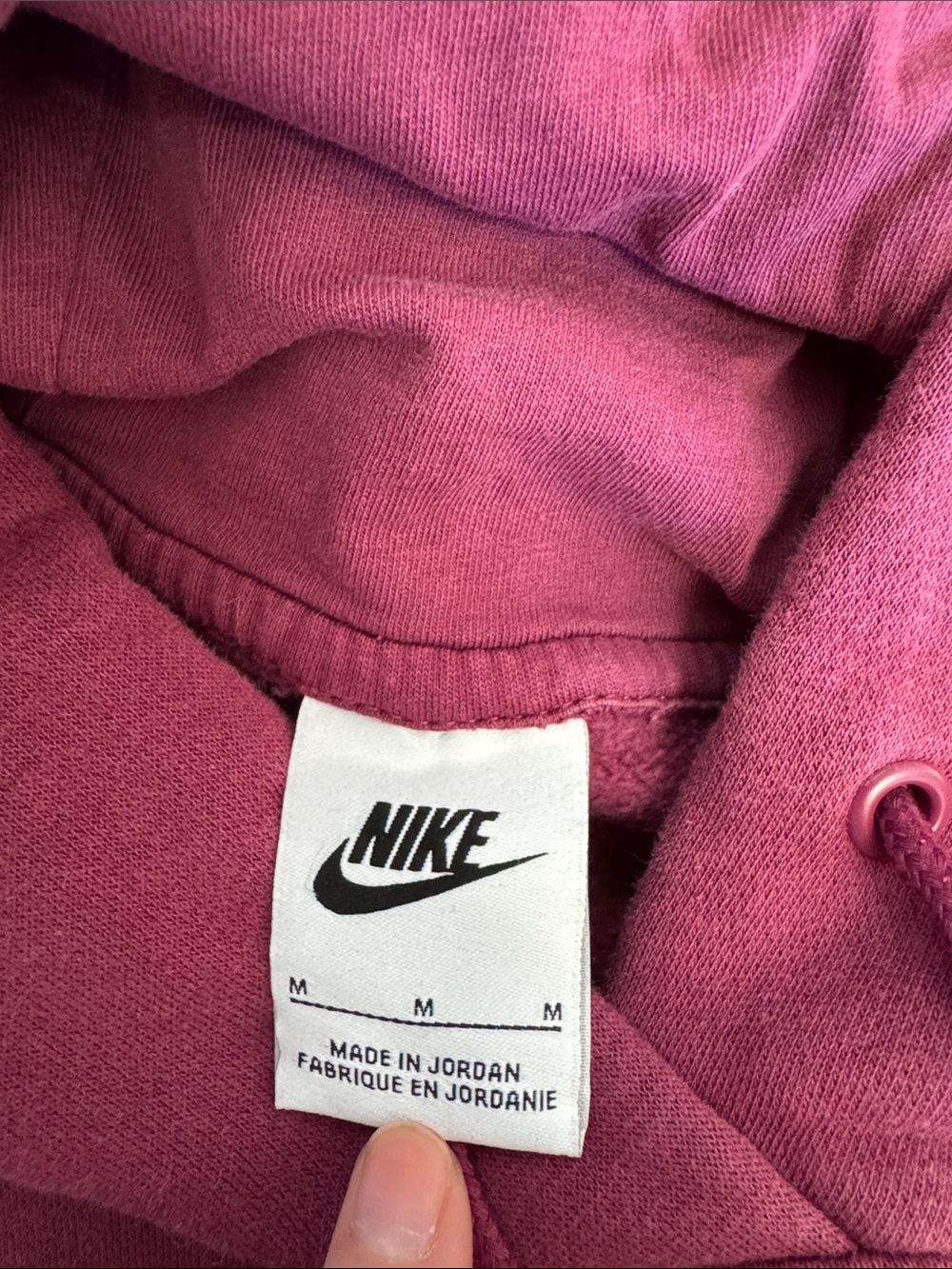 Nike Magenta Pullover Hoodie with White Swoosh - Picture 2 of 2